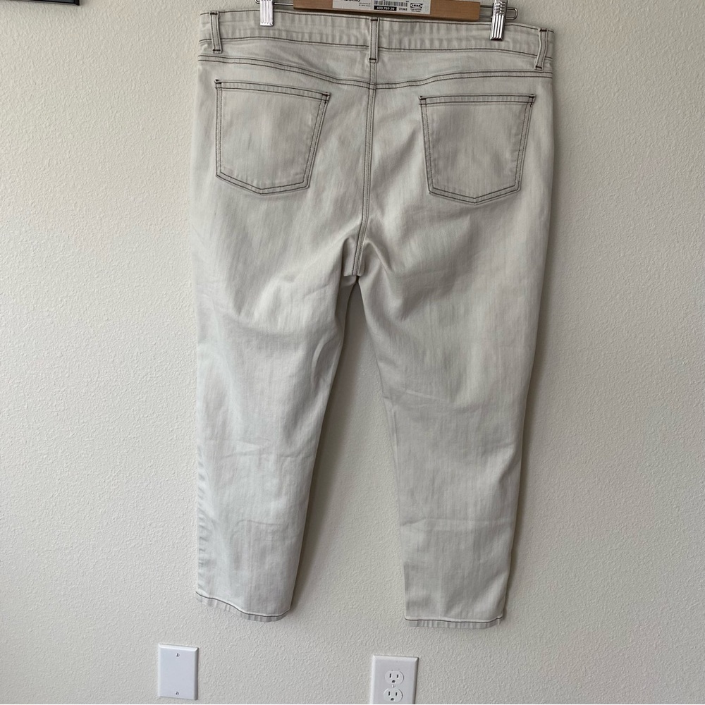 Eileen Fisher | Women's Organic Cotton Blend Stretch Skinny Jean Size 14 Gray - Picture 4 of 8